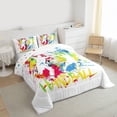 thumbnail image 3 of jejeloiu Handball Sport Game Full Size Comforter Sets,Watercolor Graffiti Hippie Bedding Sets For Boys Kids Reversible 3pcs, 3 of 8