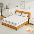 thumbnail image 2 of Queen Mattress 12 Inch Hybrid Mattress in a box, Gel Memory Foam and Spring Mattress Support and Pressure Relief , Medium Firmness,White, 2 of 10