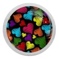 thumbnail image 1 of 4PCS Round Valentine Day Heart Cabinet Fluorescence Knob Glowing in the Dark Furniture Drawer Pulls Handle with Screws, 1 of 5
