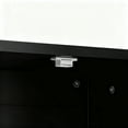 thumbnail image 4 of HomGarden 2-Door Bathroom Floor Storage Cabinet Side Cupboard W/ Adjustable Shelves, Black, 4 of 9