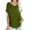 Army Green, variant on Annhoo Short Sleeve Shirts for Women Casual Loose V Neck Dressy Tops Basic Solid Color Vacation Blouses Tees