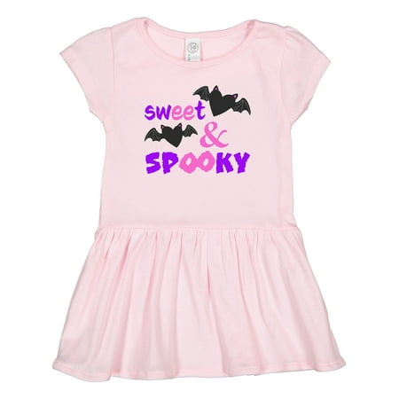 

Inktastic Sweet and Spooky- Cute Heart Bats Gift Toddler Girl Dress
