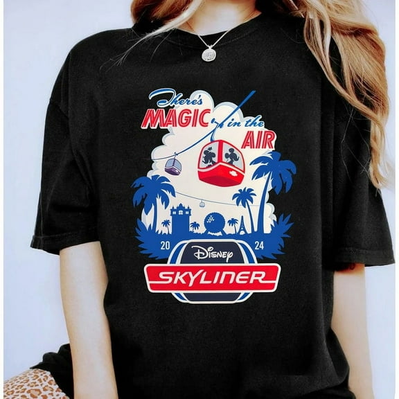 Skyliner Travel The World From Above Shirt, Disney Epcot Hollywood Studios T-shirt, Disney Family Matching Shirt,Disneyland Trip Outfits