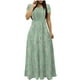 thumbnail image 1 of Vestido de Verano para las Mujeres Gradiente Impreso Cuello en V Manga Corta de la Longitud Del Tobillo Vestido, Vestido Corto de Verano, 1 of 5