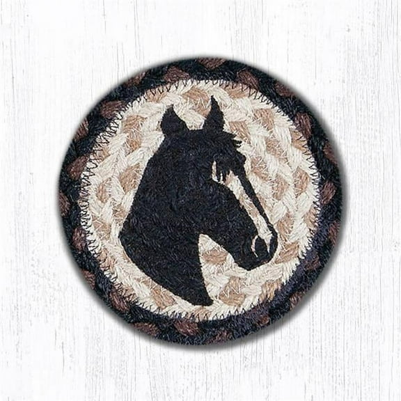 Capitol Importing 31-IC313HP 5 in. Horse Portrait Individual Coaster Rug