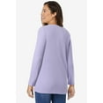 thumbnail image 2 of Woman Within Plus Size Embroidered Thermal Henley Tee, 2 of 5