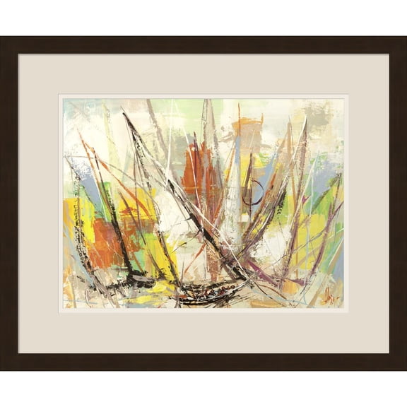 Great Art Now DInamismo di una Regata by Luigi Florio, Framed Wall Art, 22.75W x 18.75H