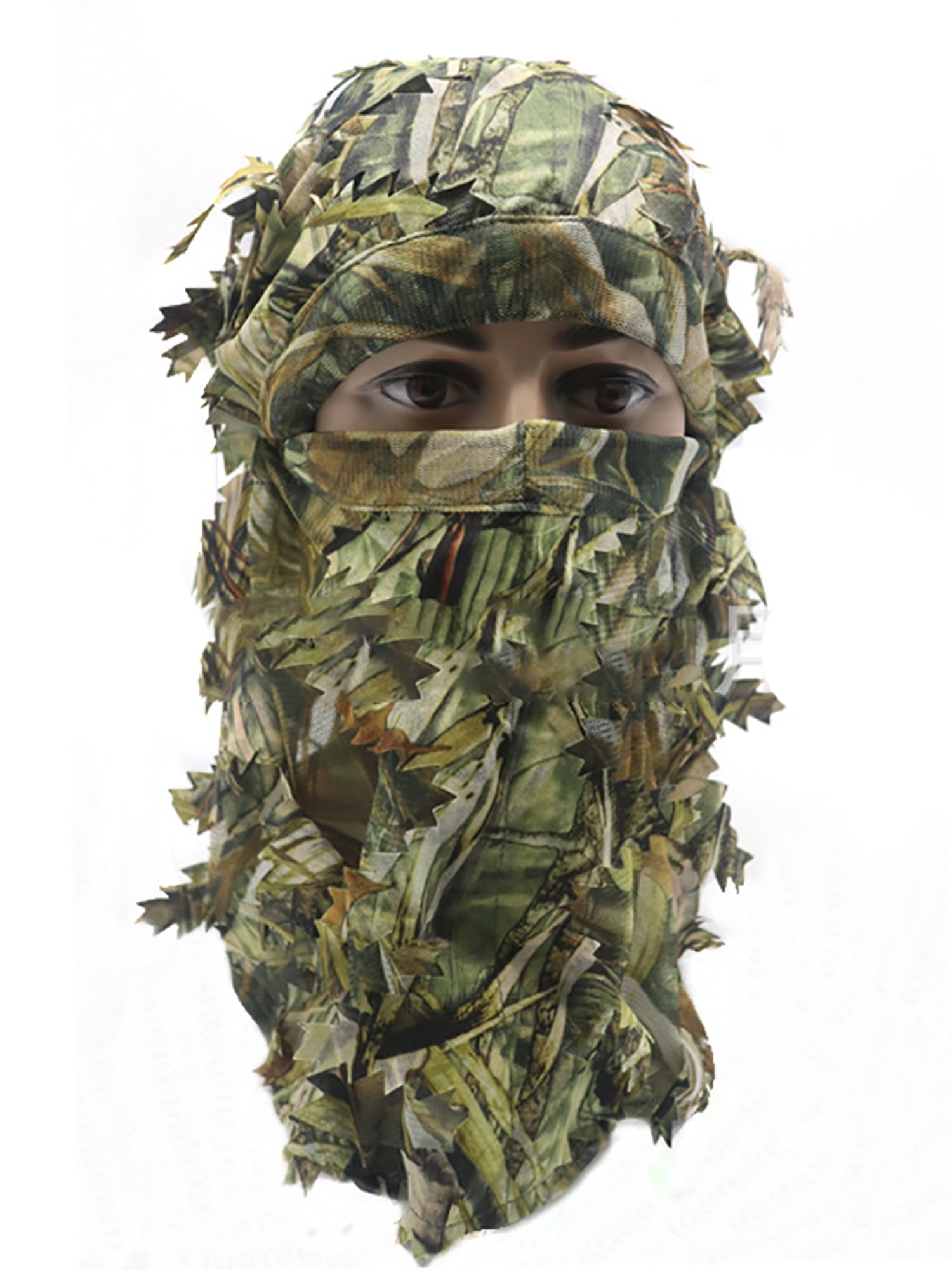 Camouflage Face  3D Leaf Stereo Turkey Hunting  Hat Camo Face  Balaclava Wo O4J1 