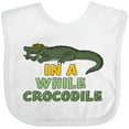 thumbnail image 3 of Inktastic In a While Crocodile with Cool Green Crock in Sunglasses Boys or Girls Baby Bib, 3 of 4
