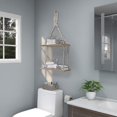 thumbnail image 2 of Hanging Shelf Plant Wall Shelf Boho Chic Decor Cute 2 Tier Cotton Rope, 2 of 5