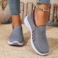 thumbnail image 4 of CAIXAI Walking Shoes for Women Orthopedic Dress Shoes for Women Lightweight Knit Upper Embroidery White Sneakers for Women Walking Anti-Skid Adjustable Upper Mary Jane Flats Hands-Free Barefoot Shoe, 4 of 7