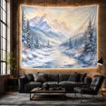 thumbnail image 6 of Around Partially Frozen with River Winding Through Valley, Mystical Fantasy for Space Lovers, Galaxy Room Decor, Christmas Gift, Tapestry Wall Hanging for Bedroom and Dorm, 6 of 7