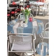 thumbnail image 6 of Outdoor Tablecloth with Umbrella Hole Zipper Blue Wood Grain Round Tablecloth 60" Waterproof Outside Table Cloth Farmhouse Mottled Striped Plank Patio Table Cover Tablecloths for Picnic Party, 6 of 8