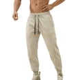 thumbnail image 1 of toraway Mens Sweatpants Tall Length 34 Male Spring Casual Fitness Running Trousers Drawstring Loose Waist Color Matching Pants Pocket Loose Sweatpants XL, 1 of 4