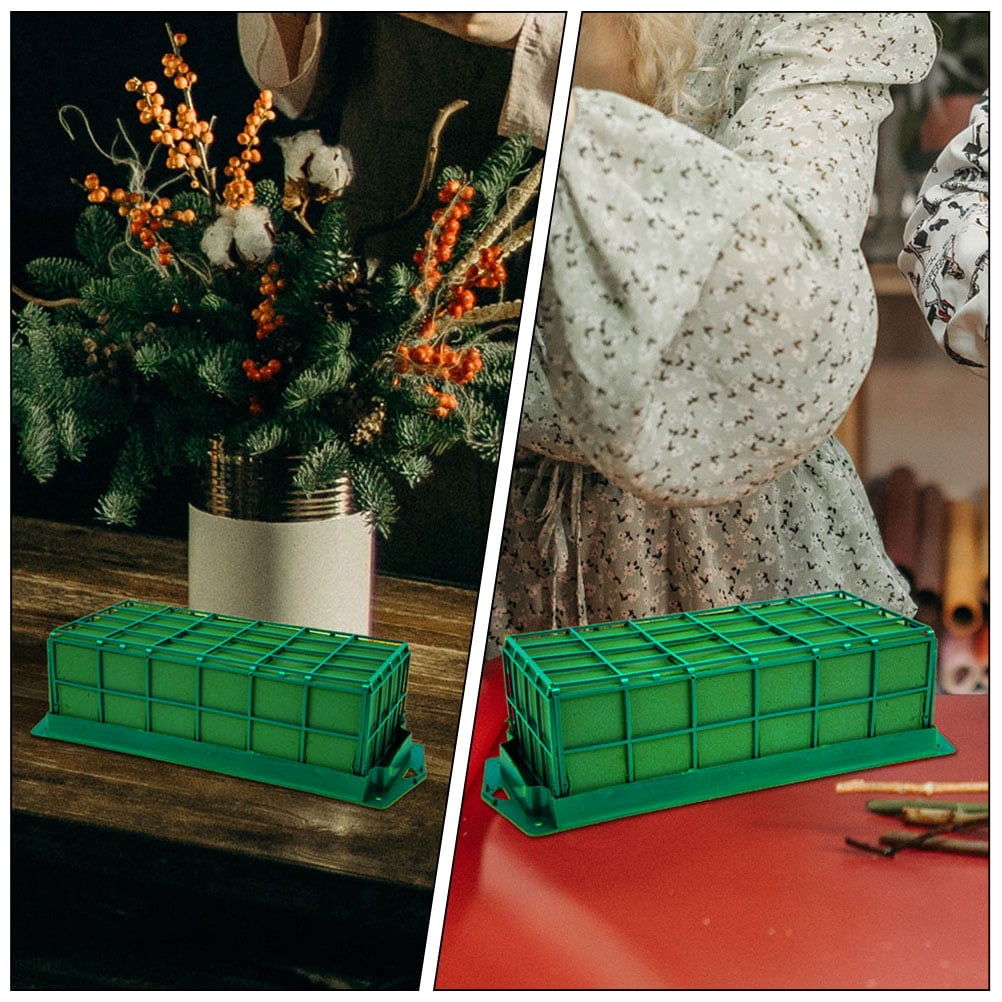 Hemobllo 4-Pack Floral Foam Cage with Water Absorbing Flower Mud for Beautiful and Flower Arrangements