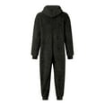 thumbnail image 6 of Adult Hooded Onesie Pajamas Non-Footed One Piece Sleepwear for Men Color: Black Size: XXXXL, 6 of 6