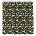 thumbnail image 3 of Ambesonne Velociraptor Shower Curtain, Colorful Tyrannosaurus, 69"Wx75"L, Multicolor, 3 of 3