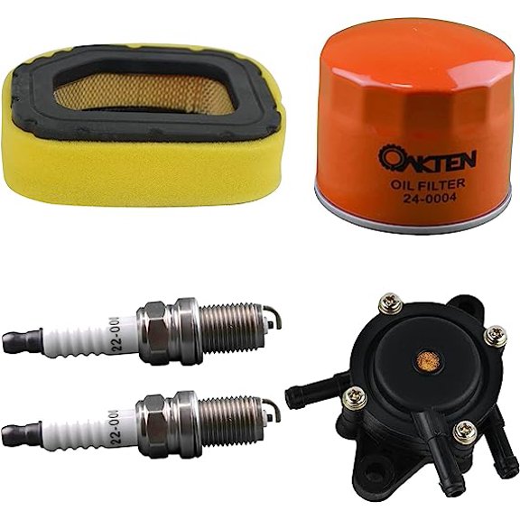 OakTen Air Filter Oil Filter Spark Plug Fuel Pump Pack with 32 083 03-S, 12 050 01, 24 393 16-S, 12 132 02-S for Kohler SV710, SV715, SV720, SV725, SV730, SV735, SV740