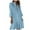 Blue, variant on Fsqjgq Womens Summer Dresses Athletic Dress for Women Party Dress Midi Summer Dresses Women Fashion Casual Button Up Ruffled Hem Long Dress Boho Vacation Dresses Casual T Shirt Dress Wedding Gues XL