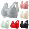 thumbnail image 3 of XFLWAM Bras for Women No Underwire Sexy Underwear Comfortable Lace Adjustable Brassiere Wrap up without Steel Ring Bra, 3 of 3