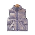 thumbnail image 2 of Esaierr Kids Baby Winter Puffer Vest Jacket for Girls Autumn Winter Warm Puffer Waistcoat Zip Up Outwear Toddler Cute Lightweight Waterproof Thickened Warm Sleeveless Jacket Coat for 2-9Y, 2 of 6