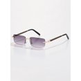 thumbnail image 2 of Men Square Rimless Fashion Glasses, 2 of 4