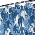 thumbnail image 3 of Blue Camouflage Bigfoot Pattern Shower Curtain 36"x72" ,Bathroom Decorative Shower Curtains Set with 12 Hooks,Modern Waterproof Washable Shower Curtain, 3 of 6