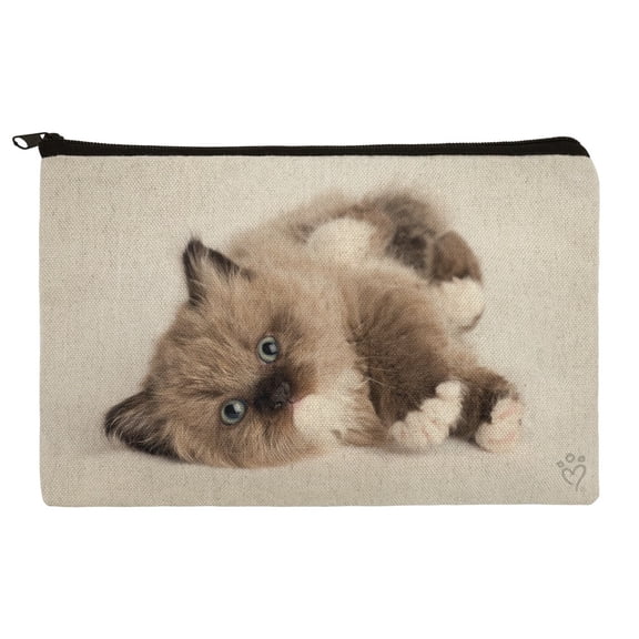 Miradoll Ragdoll Kitten Cat Brown Lazy Makeup Cosmetic Bag Organizer Pouch