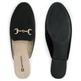thumbnail image 5 of Alpine Swiss Erin Womens Flat Mules Loafers Round Toe Blackless Slide on Shoes, 5 of 7