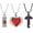 Red, variant on 3 Pieces Cremation Urn Necklace for Ashes Keepsake Cremation Jewelry Crystal Heart/Cross/Cylinder Urn Necklace Memorial Pendant for Women Men Loved Ones