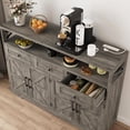 thumbnail image 4 of Vabches 51'' Large Sideboard Buffet Cabinet, Farmhouse Kitchen Buffet Cabinet with Charging Station, Storage Drawers and Adjustable Shelf, Wood Coffee Bar Cabinet for Living Room, 4 of 9