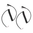 thumbnail image 2 of Cable de altavoz y micrófono de 2 pines y 4 cables, 2 unidades, para Baofeng UV5R y Kenwood TK370, 2 of 9