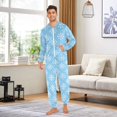 thumbnail image 6 of FORMRS Onesies Pajama for Adults Unisex Hoodie Winter Jumpsuit One Piece Sleepwear, Sizes S-2XL, Snowflake Pattern, 6 of 7