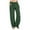 CD04_Dark Green, variant on Dwellite Womens Linen Pants Casual Fashion Drawstring Pants Wide Leg Solid Color Summer Beach Trousers with Pockets Wine L