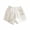 White, variant on hoksml Back to School Girls Elastic Waist Cotton Chino Shorts Casual Playwear Shorts with Pockets