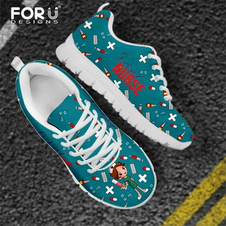 

Women s Shoes Flats Nurse Purple/Pink/Green 7 Colors Lace-up Air Mesh Comfortable Breathable Ladies Casual Sneakers
