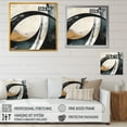 thumbnail image 4 of Designart "Black Gold Abstract Shapes Marble II" Abstract Marble Wall Art For Kitchen, 4 of 5