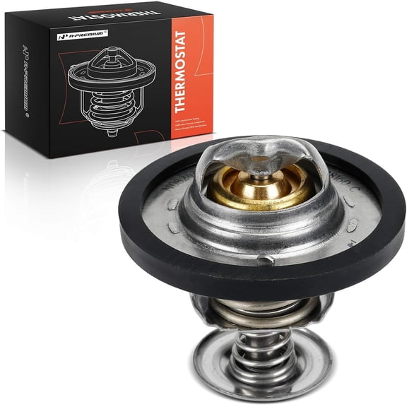 A-Premium Engine Coolant Thermostat Compatible with Ford F-150, F-250, F-350 Super Duty, Explorer, E-150, Mustang & Lincoln Navigator & Chevrolet Chevette & Mercury Cougar & Pontiac Acadian & Peugeot