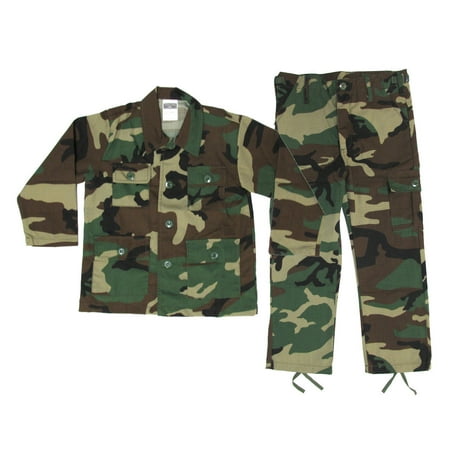 Kids Woodland BDU Uniform Set - LARGE - Kids Military Halloween