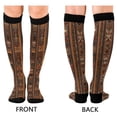 thumbnail image 4 of FORMRS Womens Knee High Socks Casual Long Thick Travel Daily Wear, 1 Pair, Brown Tribal Pattern, 4 of 6