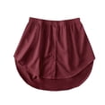 thumbnail image 4 of Prolriy Rallonge de Chemise pour Femmes Superposition Mode Femmes Chemise Polyvalente Chandail Jupe Superposition Bas Moitié et Jupes pour Femmes Rouge m, 4 of 5