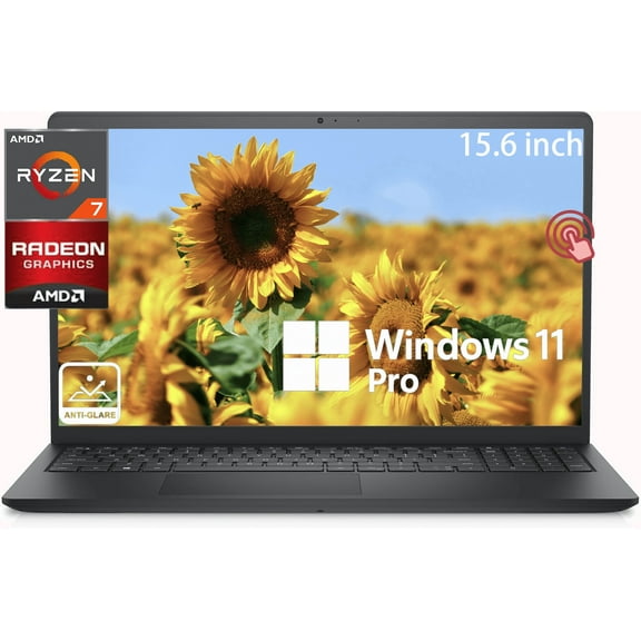 Dell Inspiron 15 3535 Laptop for Business, AMD Ryzen 7 7730U (Up to 4.5GHz), 15.6" FHD Touchscreen IPS Display, AMD Radeon Graphics, 16GB RAM, 1TB SSD, WiFi, HDMI, Win 11 Pro