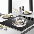 thumbnail image 4 of Multifunctional Induction Cooker Pot Stainless Steel Dual Hot Pot Cookware Cooking Pots with Lid (32cm), 4 of 5