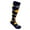 Navy with Gold Yellow and Gray, variant on Men's Knee High Argyle/Plaid/Scottish Tartan Golf Sports Wedding Groomsman Party Events Christmas Father's Day Giftable Teamwork Casual Dress Socks In Navy with Gold Yellow and Heather Gray Color