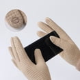 thumbnail image 4 of YAOBAMM Winter Cycling Gloves 1 Pair Winter Plush Touchscreen Gloves Thickened Windproof Cold Resistant Solid Color Five Fingers Waffle Pattern, 4 of 6
