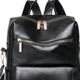 thumbnail image 3 of Mochi de moda pa mujer, bolso de hombro de cuero PU, monedero con múltiples bolsillo mochi de e pa mujer, bolso de mano multis Negro Colco Bolso de mujer, 3 of 6