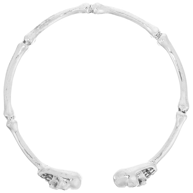 Pulsera de calavera Pulsera de Halloween Pulsera gótica Pulsera abierta punk