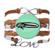 thumbnail image 1 of Insecto animal silueta natural negro Pulsera de cuero Negro trenzado pulsera de cuerda de amor Unbranded M, 1 of 3