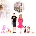 thumbnail image 1 of Casa de juegos de juguete, juego de muñecas familiares, regalo para niños, juguete de juego de rol para niños, instalación sin esfuerzo, 1 of 14