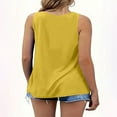 thumbnail image 7 of Sevevn Women's Fashion Casual Pullover Sleeveless Round Neck Shirt Top Blouses Tank Yellow XXL Family Gifts, 7 of 7